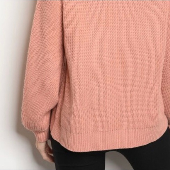 ❗️Last One❗️ Peach Blush Chucky Knit Sweater - Picture 4 of 5